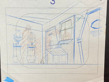 Load image into Gallery viewer, Captain Future - Original master painted background with matching animation drawing