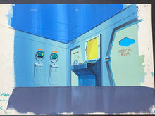 Load image into Gallery viewer, Captain Future - Original master painted background with matching animation drawing