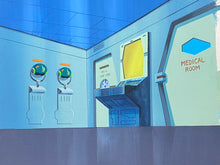 Load image into Gallery viewer, Captain Future - Original master painted background with matching animation drawing