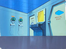 Load image into Gallery viewer, Captain Future - Original master painted background with matching animation drawing