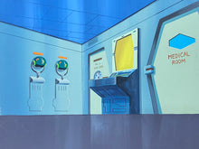 Load image into Gallery viewer, Captain Future - Original master painted background with matching animation drawing
