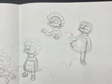 Load image into Gallery viewer, The Simpsons - Original drawing of Lisa Simpson - BIG SIZE SCENE, XL - Episode: Springfield Up (2007)