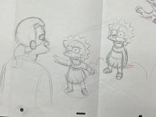 Load image into Gallery viewer, The Simpsons - Original drawing of Lisa Simpson - BIG SIZE SCENE, XL - Episode: Springfield Up (2007)