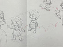 Load image into Gallery viewer, The Simpsons - Original drawing of Lisa Simpson - BIG SIZE SCENE, XL - Episode: Springfield Up (2007)