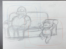 Load image into Gallery viewer, The Simpsons - Original drawing of Ralph and Clancy Wiggum