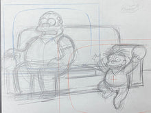 Load image into Gallery viewer, The Simpsons - Original drawing of Ralph and Clancy Wiggum