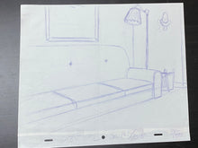 Load image into Gallery viewer, The Simpsons - Original drawing of Simpsons living room (scene background)