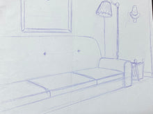 Load image into Gallery viewer, The Simpsons - Original drawing of Simpsons living room (scene background)