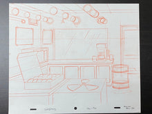 Load image into Gallery viewer, The Simpsons - Original drawing of Nuclear Central (scene background)