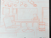Load image into Gallery viewer, The Simpsons - Original drawing of Nuclear Central (scene background)