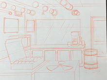 Load image into Gallery viewer, The Simpsons - Original drawing of Nuclear Central (scene background)