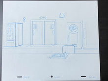 Load image into Gallery viewer, The Simpsons - Original drawing of Nuclear Central (scene background)