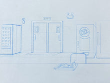 Load image into Gallery viewer, The Simpsons - Original drawing of Nuclear Central (scene background)