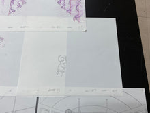 Load image into Gallery viewer, The Simpsons - Complete scene of 5 drawings of Otto, Milhouse in the School Bus + background