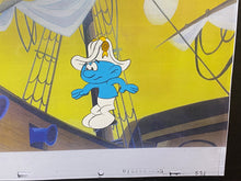 Load image into Gallery viewer, The Smurfs - Original animation cel, with copy background
