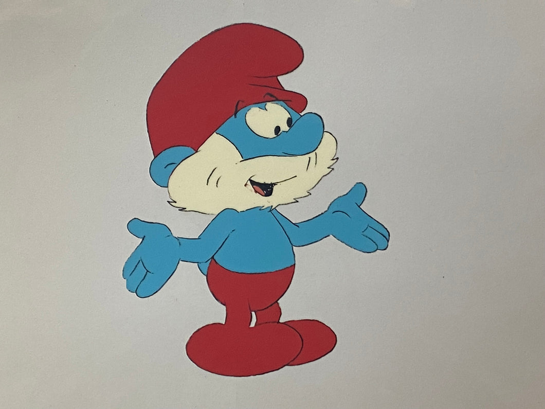 The Smurfs - Original animation cel of Papa Smurf