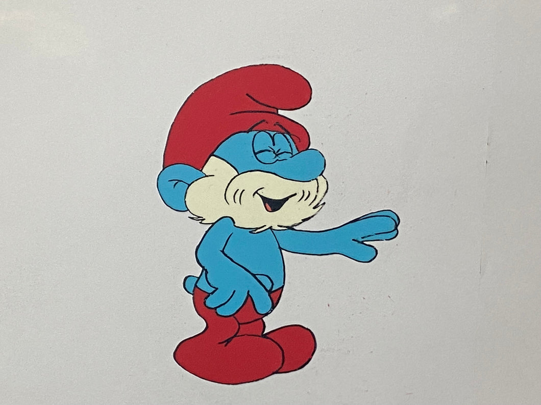 The Smurfs - Original animation cel of Papa Smurf
