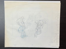 Load image into Gallery viewer, The Flintstones - 2 x Original drawings of Bernard "Barney" Rubble
