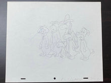 Load image into Gallery viewer, Original animation drawing of Yogi Bear, Snagglepuss, Doggie Daddy, Huckleberry Hound and Quick Draw McGraw