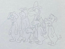 Load image into Gallery viewer, Original animation drawing of Yogi Bear, Snagglepuss, Doggie Daddy, Huckleberry Hound and Quick Draw McGraw