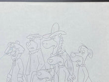 Load image into Gallery viewer, Original animation drawing of Yogi Bear, Snagglepuss, Doggie Daddy, Huckleberry Hound and Quick Draw McGraw