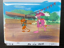 Load image into Gallery viewer, Pink Panther 2 original animation cels, with printed background