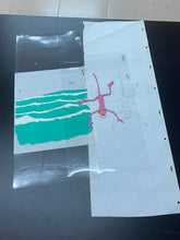 Load image into Gallery viewer, Pink Panther swimming, 2 original animation cels and drawings - BIG SIZE, rare