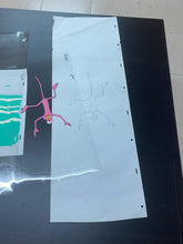Load image into Gallery viewer, Pink Panther swimming, 2 original animation cels and drawings - BIG SIZE, rare