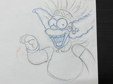 Load image into Gallery viewer, The Simpsons - Original drawing of Krusty the Clown (Episode: Kamp Krusty, 1992)