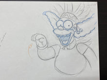 Load image into Gallery viewer, The Simpsons - Original drawing of Krusty the Clown (Episode: Kamp Krusty, 1992)