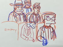 Load image into Gallery viewer, The Simpsons - Original drawing of Montgomery Burns, Waylon Smithers and Rich Texan