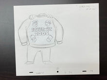 Load image into Gallery viewer, The Simpsons - Original drawing of Chief Wiggum jacket's 'Cover-up 2005' - (Episode: Pranksta Rap, 2005)