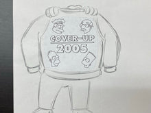 Load image into Gallery viewer, The Simpsons - Original drawing of Chief Wiggum jacket's 'Cover-up 2005' - (Episode: Pranksta Rap, 2005)