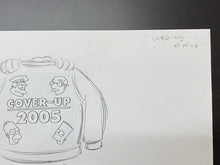 Load image into Gallery viewer, The Simpsons - Original drawing of Chief Wiggum jacket's 'Cover-up 2005' - (Episode: Pranksta Rap, 2005)