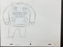 Load image into Gallery viewer, The Simpsons - Original drawing of Chief Wiggum jacket's 'Cover-up 2005' - (Episode: Pranksta Rap, 2005)