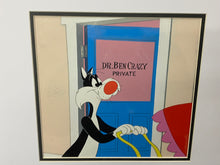 Load image into Gallery viewer, Looney Tunes - Original animation cel of Sylvester with original painted background (1960s)