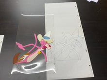 Load image into Gallery viewer, Pink Panther cowboy, original animation cel and drawing - BIG SIZE, rare
