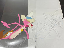 Load image into Gallery viewer, Pink Panther cowboy, original animation cel and drawing - BIG SIZE, rare