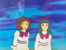 Load image into Gallery viewer, Candy Candy (1976-1979) - Original animation cel and drawing of Patty O'Brien and Annie Britter with painted background