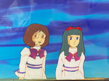 Load image into Gallery viewer, Candy Candy (1976-1979) - Original animation cel and drawing of Patty O'Brien and Annie Britter with painted background