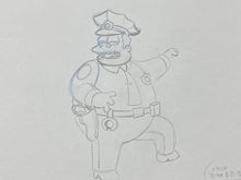 Load image into Gallery viewer, The Simpsons - Original drawing of Chief Clancy Wiggum