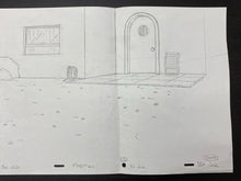Load image into Gallery viewer, The Simpsons - Original drawing of Simpsons yard (scene background)