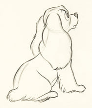 Load image into Gallery viewer, Lady and the Tramp Lady Animation Drawing featuring Lady  (Walt Disney, 1955)
