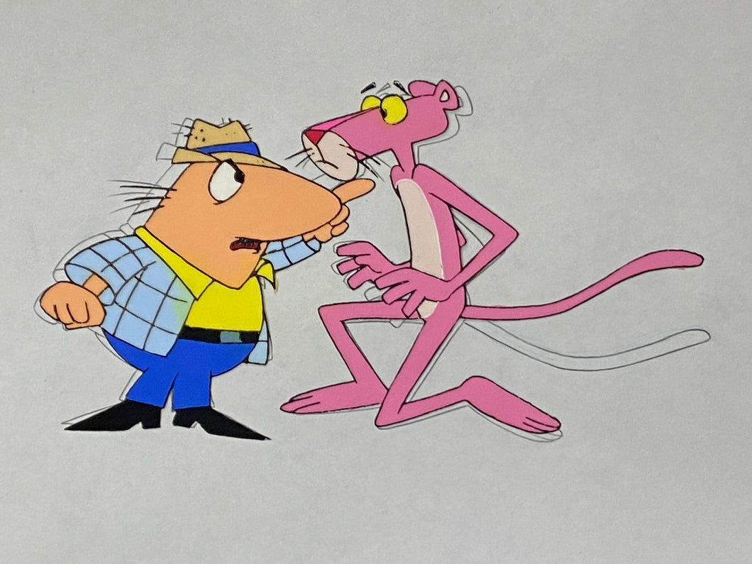 Pink Panther original animation cel and drawing