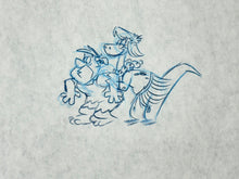 Load image into Gallery viewer, The Flintstones - Original drawing of Fred Flintstone and Dino
