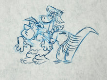 Load image into Gallery viewer, The Flintstones - Original drawing of Fred Flintstone and Dino

