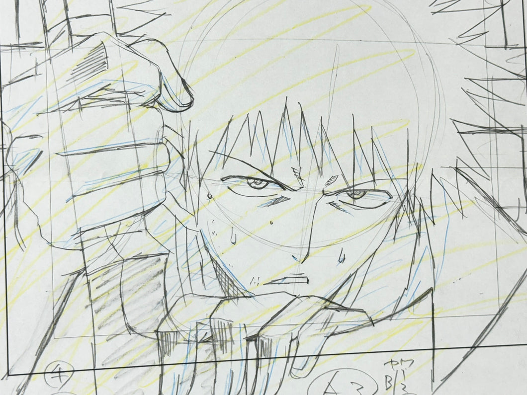 Bleach - Original drawing of Ichigo Kurosaki, in color on Studio Pierrot paper! top!