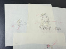 Load image into Gallery viewer, Laurel and Hardy (1966) - Original animation drawings, set of 3
