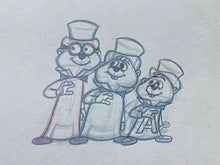Load image into Gallery viewer, The Alvin Show (1961) Original animation drawing of Alvin &amp; The Chipmunks, top and rare!
