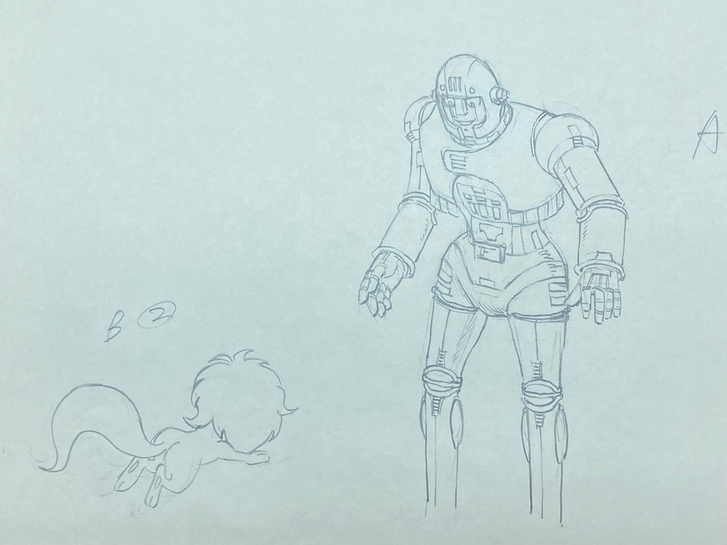 Captain Future - Original animation drawing, set of 2